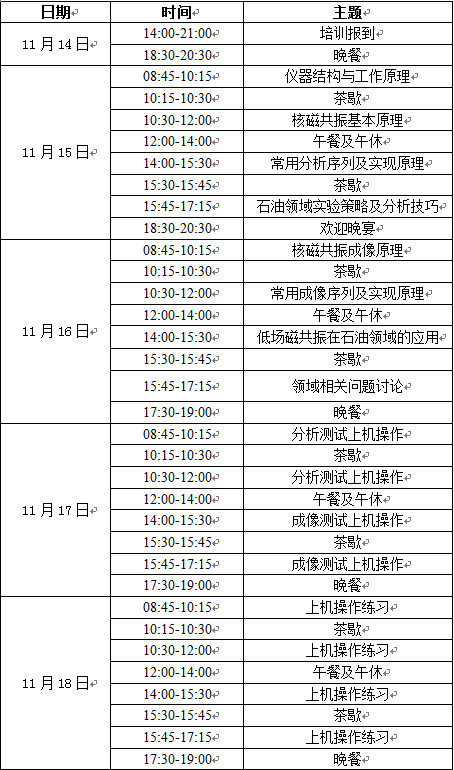 S201611期核磁共振技术与应用高级培训班第二轮通知